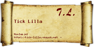 Tick Lilla névjegykártya